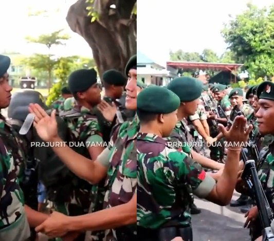 begini tradisi selesai pendidikan raider tni ad