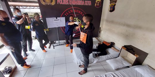 Rekonstruksi Pembunuhan Wanita di Samarinda, Korban Berdiri Setelah 27 Kali Ditikam