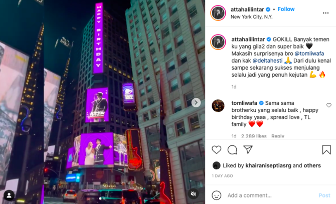 dari iklan di times new york hingga mobil ini deretan kado mewah di hari ulang tahun