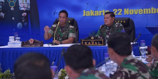 Bertemu Kasal dan Kasau, Panglima Andika Perkasa Minta Penjelasan Tugas TNI AL dan AU