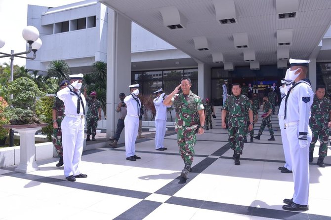 panglima tni jenderal andika berkunjung ke mabes tni al dan tni au