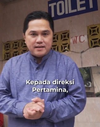 erick thohir kaget toilet di spbu pertamina bayar