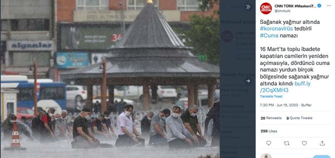 hoaks foto warga di turki salat istisqa dan langsung turun hujan