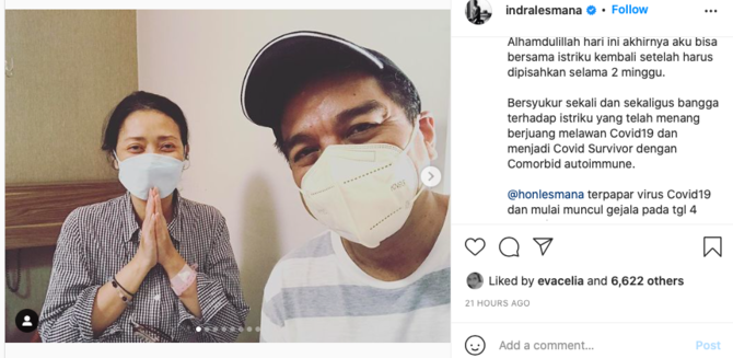 indra lesmana ceritakan perjuangan istri sembuh dari covid 19 dengan comorbid autoimmune sempat drop