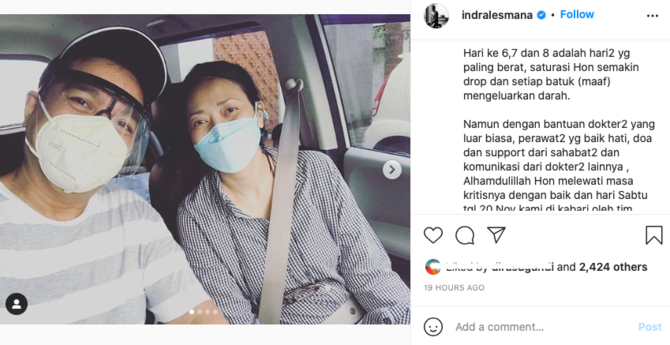 indra lesmana ceritakan perjuangan istri sembuh dari covid 19 dengan comorbid autoimmune sempat drop