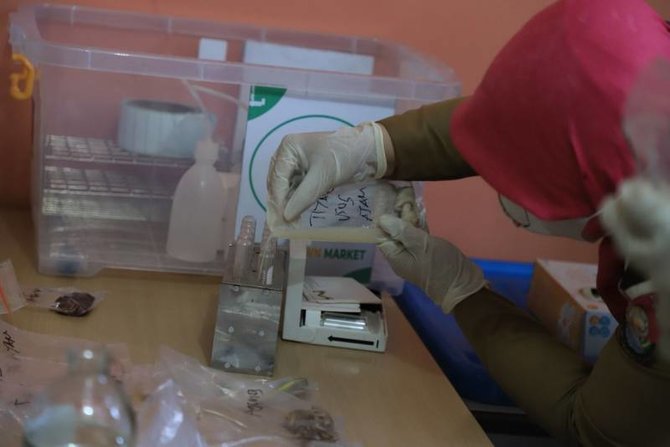 mini lab di pasar oleh dkp kota tangerang