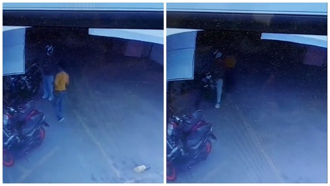 pencurian motor di minimarket cengkareng jakbar