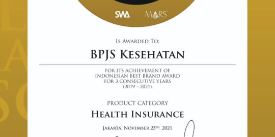BPJS Kesehatan Sabet Indonesia Best Brand Award 2021