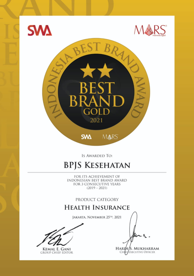 bpjs kesehatan sabet indonesia best brand award 2021