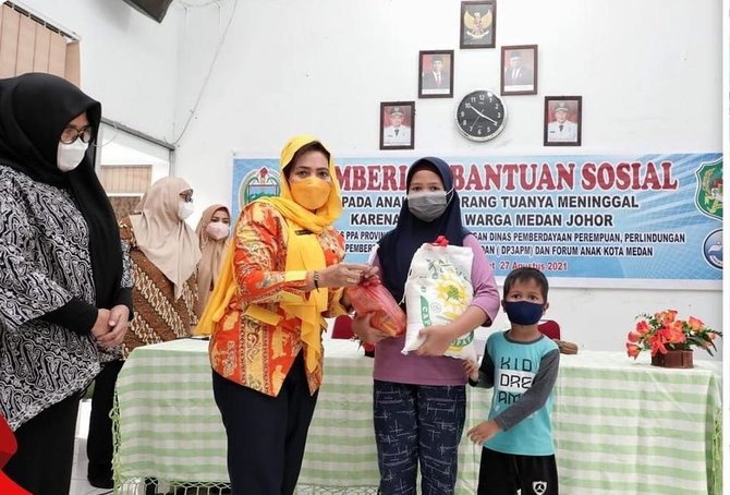 beri perhatian anak yatim akibat covid 19 pemkot medan lakukan ini