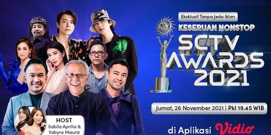 SCTV Awards 2021 dan TikTok Star Tayang di Vidio Hari Ini, Catat Waktunya