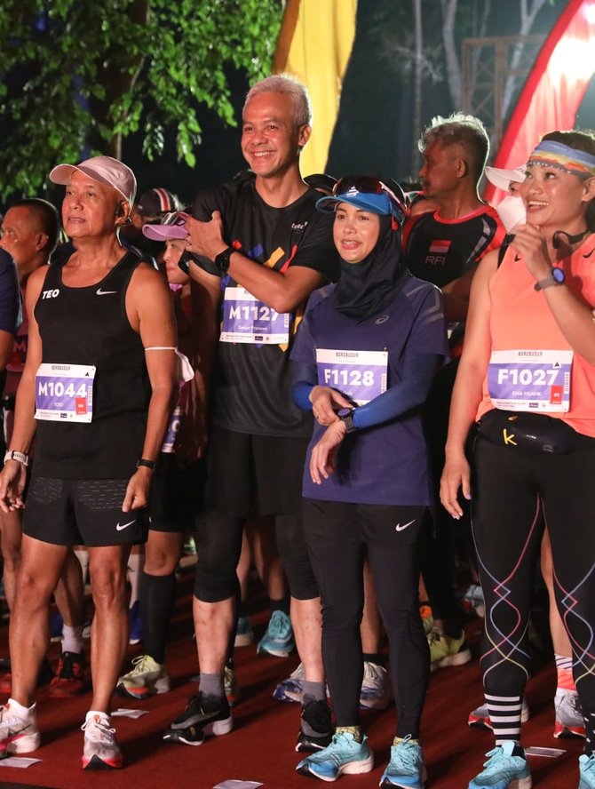 ganjar pranowo ikut lomba borobudur marathon 2021