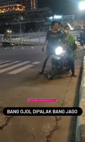 bang jago palak sopir ojol sampai didorong