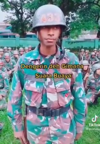 siswa tni jago tirukan suara binatang