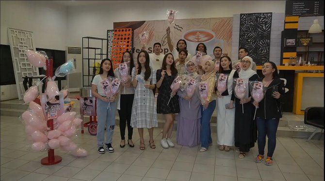 penuh keseruan pemain love story the series ikut gulali party yang digelar sinemart