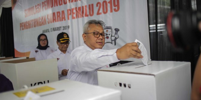 KPU Gelar Simulasi Pemilu 2024 Dengan Dua Jenis Surat Suara | Merdeka.com