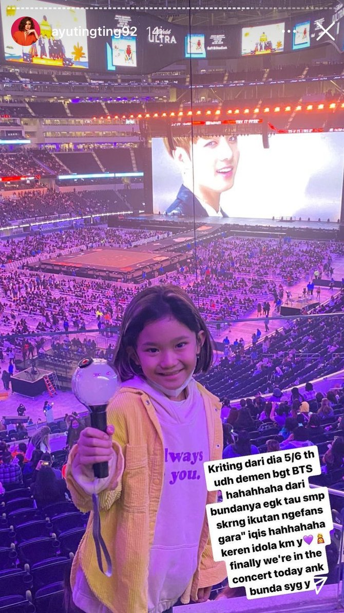 ayu ting ting nonton konser bts
