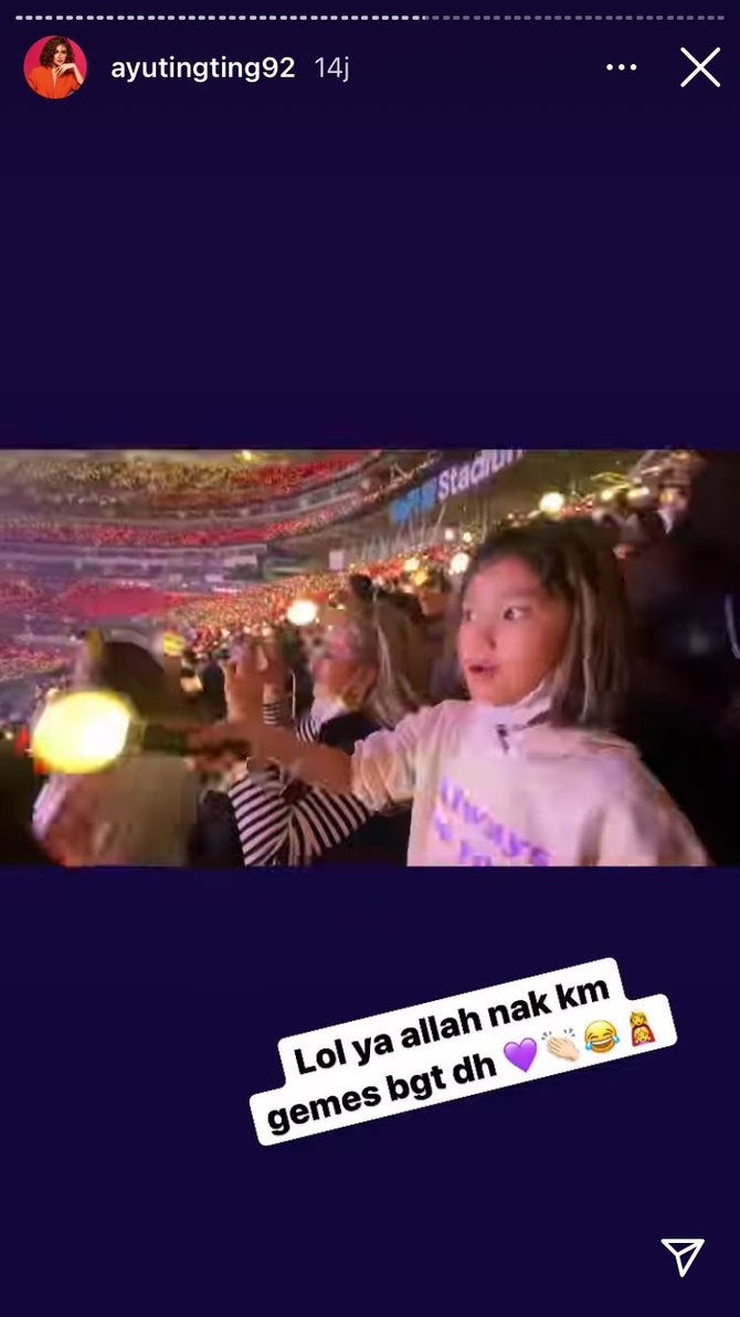 ayu ting ting nonton konser bts