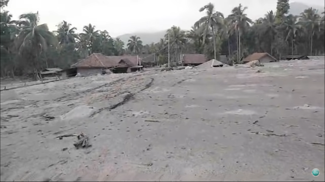 kondisi di kampung renteng pasca erupsi gunung semeru