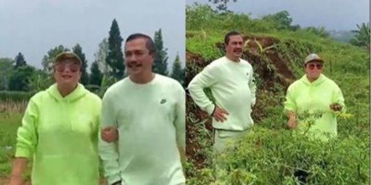 Momen Mesra Jenderal Polri & Istri Jalan-jalan ke Kebun, Beli Sayur Murah di Petani