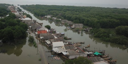 Banjir Rob Rendam Muara Gembong