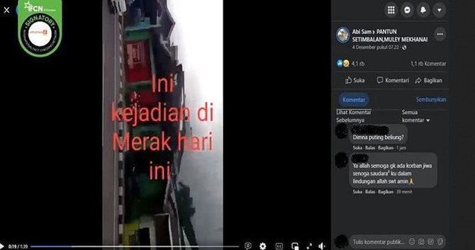 video angin puting beliung ini bukan terjadi di merak simak faktanya