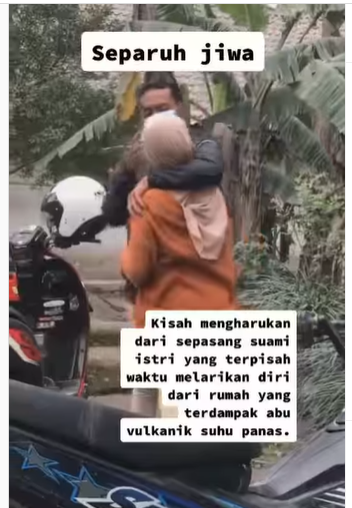 pasutri terpisah saat semeru meletus