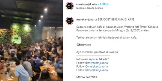 Penjelasan Camat Pancoran soal Video Lelaki Bertanktop Asyik Joget di Kafe Kalibata