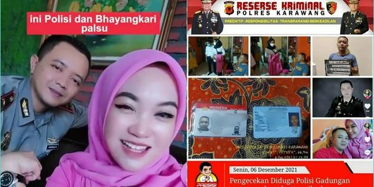 Viral di TikTok, Pasangan Polisi dan Bhayangkari Gadungan di Karawang Dibekuk Polisi
