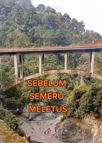 jembatan gladak perak lumajang sebelum putus terkena awan panas gunung semeru