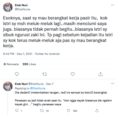 suami ungkap sikap tak biasa rumini sehari sebelum wafat