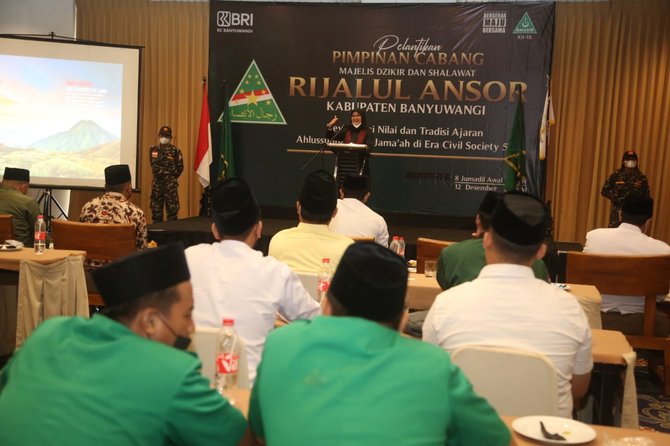 bupati ipuk hadiri pengukuhan rijalul ansor