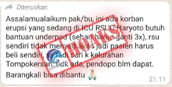 kabar pasien korban erupsi di rsud haryoto