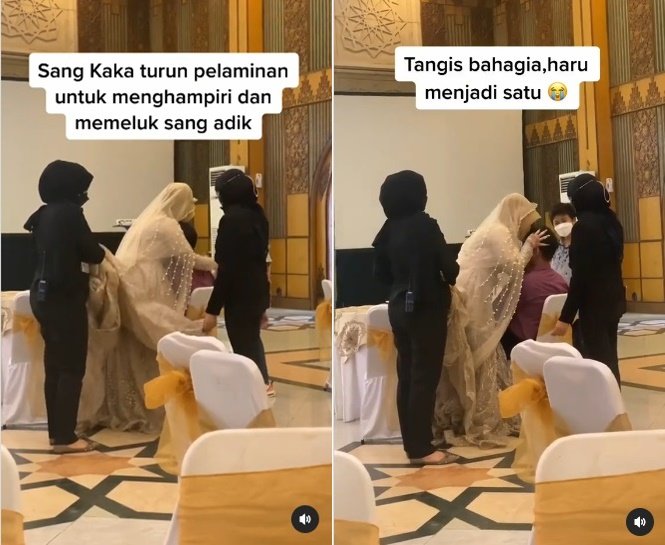 pria ini menangis tersedu di acara pernikahan