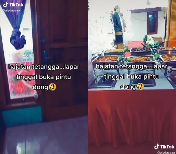 wanita ini teras rumahnya jadi tempat resepsi tetangga