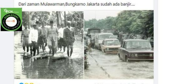 CEK FAKTA: Ini Bukan Foto Banjir Jakarta Zaman Bung Karno