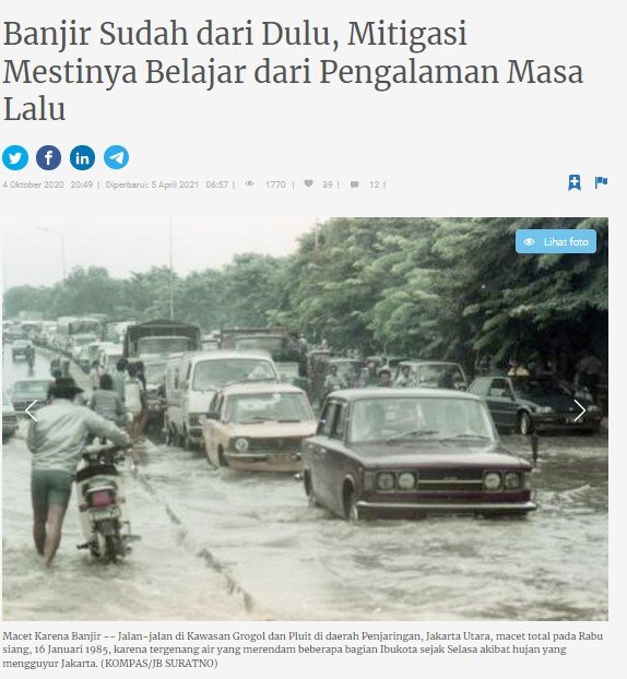 cek fakta ini bukan foto banjir jakarta zaman bung karno