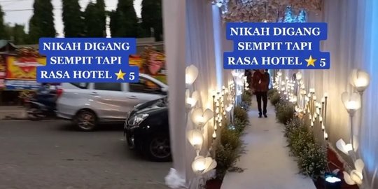 Keren Abis, Dekorasi Pernikahan di Gang Sempit ini Bak Hotel Bintang 5, Ini Potretnya