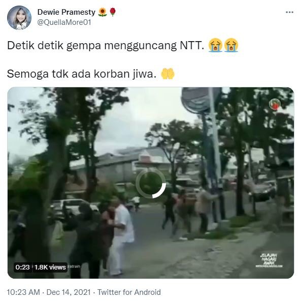 hoaks video gempa di ntt