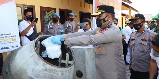 Polisi Musnahkan 133 Kg Sabu Selundupan dari Malaysia di Aceh Timur