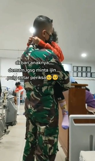 prajurit tni izin pulang dikarenakan anak demam