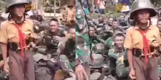 Ketika Anak SD Beri Komando ke TNI Semua Prajurit Langsung Nurut, Aksinya Dipuji