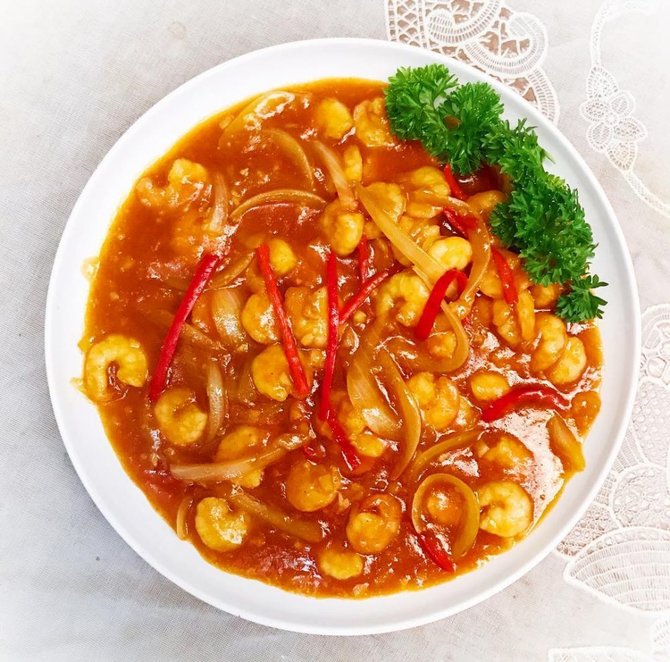 udang asam manis