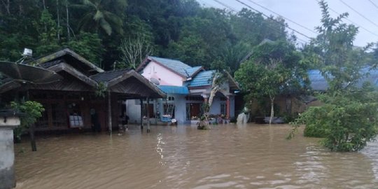 Banjir Rendam 101 Rumah di Penajam Paser Utara, Satu Jembatan Desa Longsor