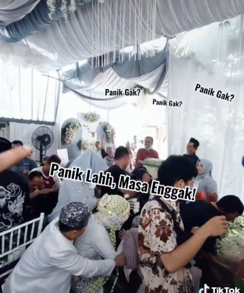 momen pengantin jadi 039korban039 saat saweran