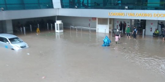 Banjir di Terminal 3 Bandara Soetta Surut, Operasional Penerbangan Tak Terganggu