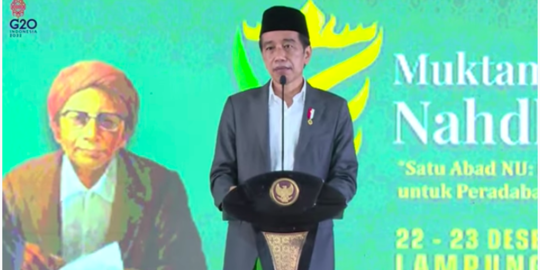 Di Muktamar NU, Jokowi Sebut Dakwah dan Pengajian Bisa Virtual