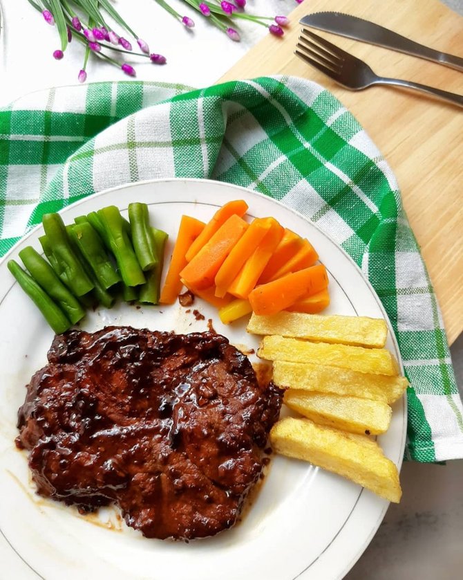 cara membuat steak