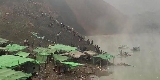 Puluhan Orang Hilang Akibat Tanah Longsor di Tambang Giok Myanmar