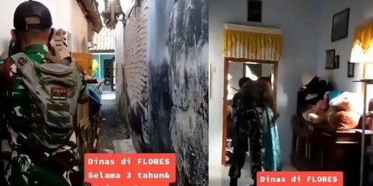 Tiga Tahun Tugas, Pas Pulang Prajurit TNI Ini Bikin Kaget Ibunya Langsung Dipeluk